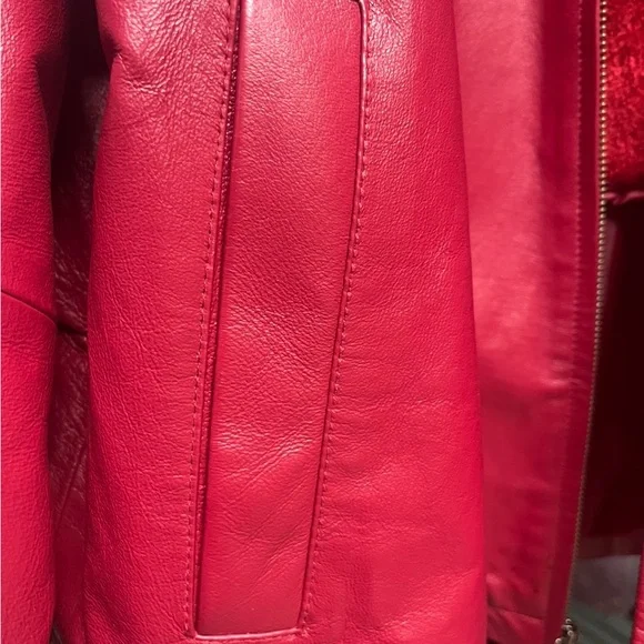 Pelle Moda Vibrant Red Leather Jacket